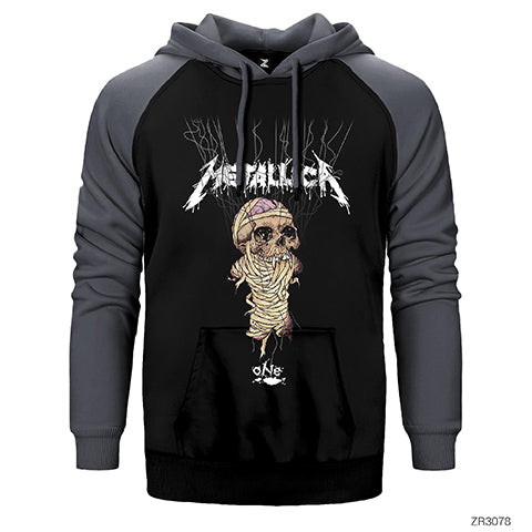 Metallica One Çift Renk Reglan Kol Sweatshirt / Hoodie