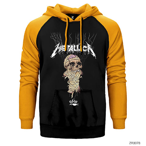 Metallica One Çift Renk Reglan Kol Sweatshirt / Hoodie