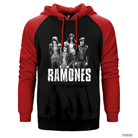 Ramones Band Çift Renk Reglan Kol Sweatshirt / Hoodie
