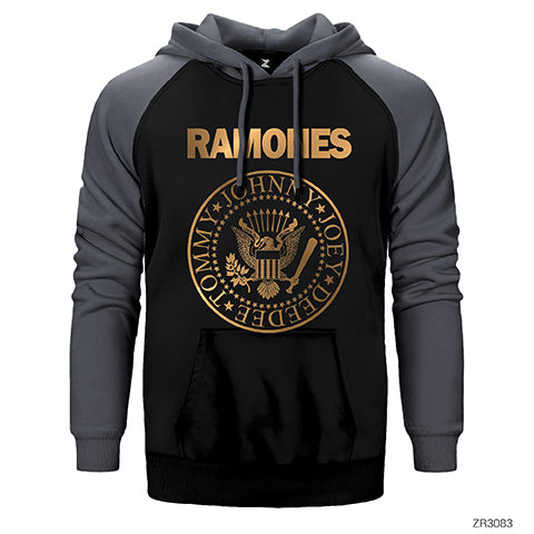 Ramones Gold Edition Çift Renk Reglan Kol Sweatshirt / Hoodie