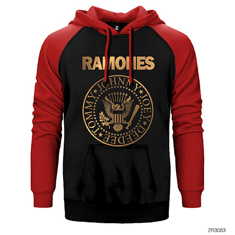 Ramones Gold Edition Çift Renk Reglan Kol Sweatshirt / Hoodie
