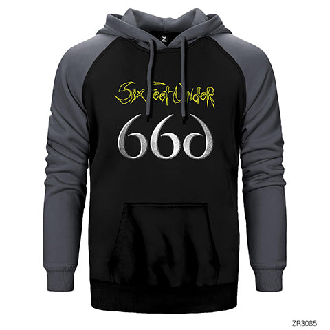 Six Feet Under 666 Çift Renk Reglan Kol Sweatshirt / Hoodie