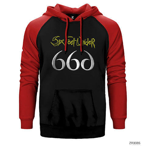 Six Feet Under 666 Çift Renk Reglan Kol Sweatshirt / Hoodie