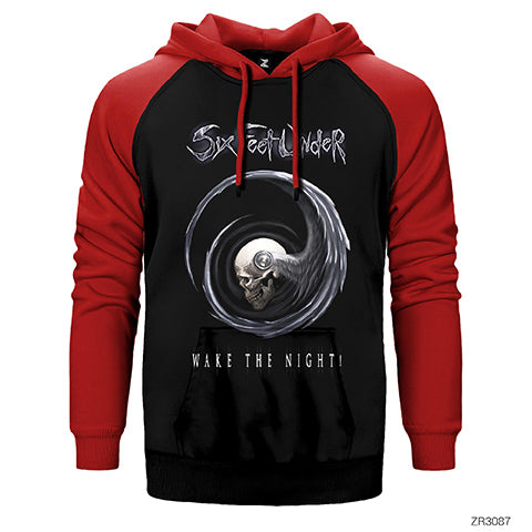 Six Feet Under Wake The Night Çift Renk Reglan Kol Sweatshirt / Hoodie