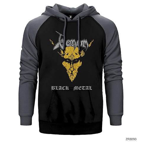 Venom Black Metal Çift Renk Reglan Kol Sweatshirt / Hoodie