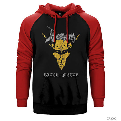 Venom Black Metal Çift Renk Reglan Kol Sweatshirt / Hoodie