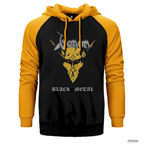 Venom Black Metal Çift Renk Reglan Kol Sweatshirt / Hoodie