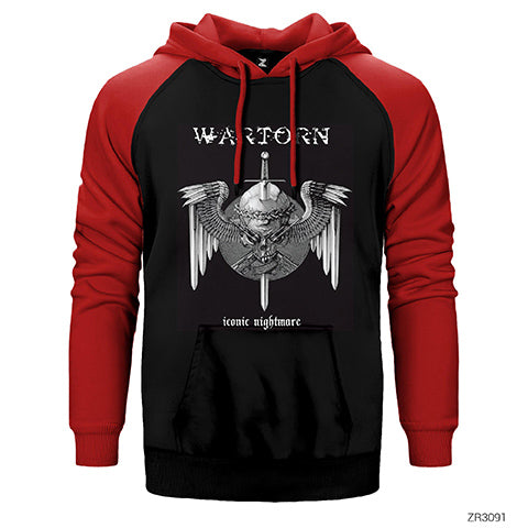 War Torn Iconic Nightmare Çift Renk Reglan Kol Sweatshirt / Hoodie