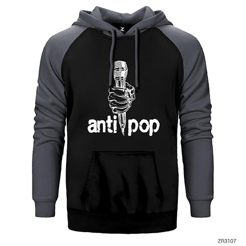 Antipop Çift Renk Reglan Kol Sweatshirt / Hoodie