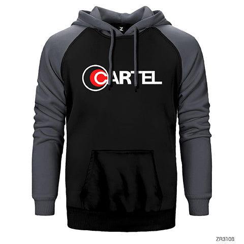 Cartel Çift Renk Reglan Kol Sweatshirt / Hoodie