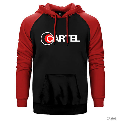 Cartel Çift Renk Reglan Kol Sweatshirt / Hoodie