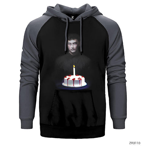 Jakuzi Hata Payı Çift Renk Reglan Kol Sweatshirt / Hoodie