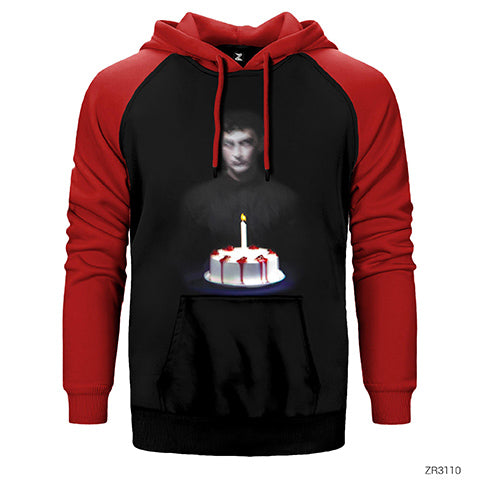 Jakuzi Hata Payı Çift Renk Reglan Kol Sweatshirt / Hoodie