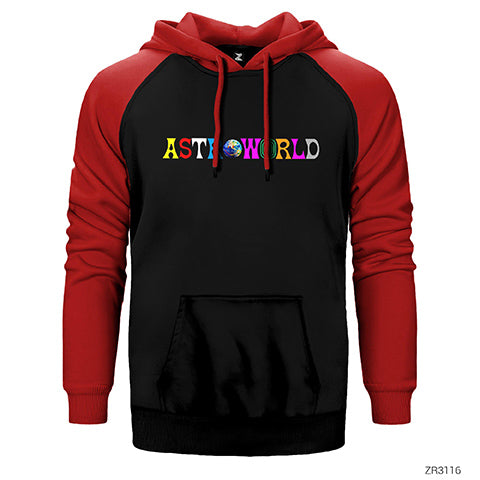 Travis Scott Astroworld Çift Renk Reglan Kol Sweatshirt / Hoodie