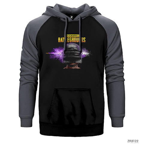 PUBG Headshot Çift Renk Reglan Kol Sweatshirt / Hoodie