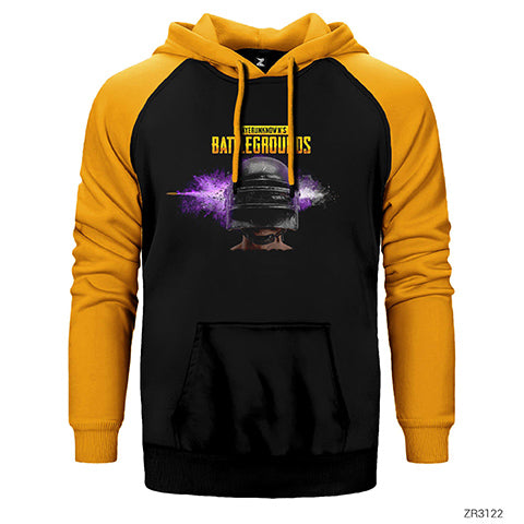 PUBG Headshot Çift Renk Reglan Kol Sweatshirt / Hoodie