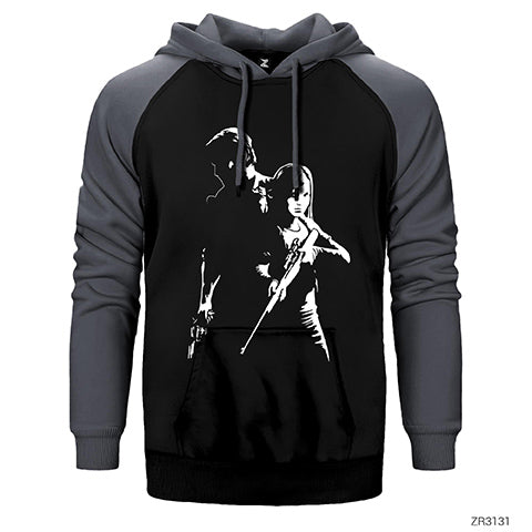 The Last of Us Team Çift Renk Reglan Kol Sweatshirt / Hoodie