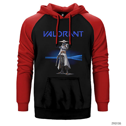 Valorant Cypher Çift Renk Reglan Kol Sweatshirt / Hoodie