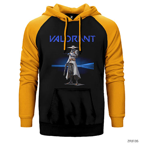 Valorant Cypher Çift Renk Reglan Kol Sweatshirt / Hoodie