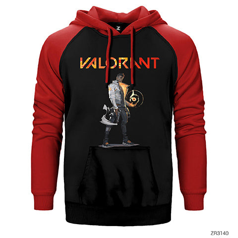 Valorant Phoenix Çift Renk Reglan Kol Sweatshirt / Hoodie