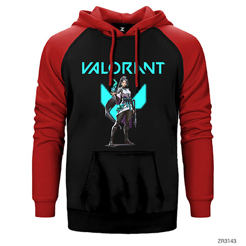 Valorant Sage Çift Renk Reglan Kol Sweatshirt / Hoodie