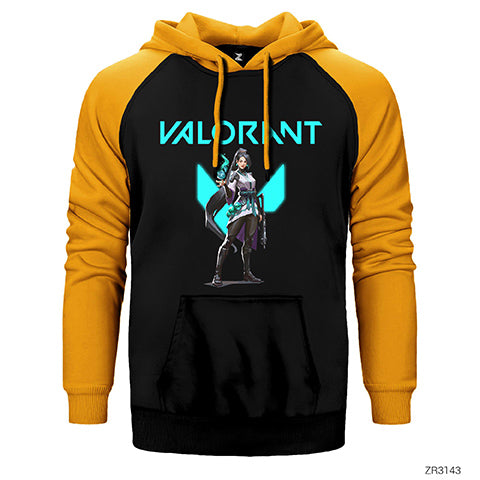 Valorant Sage Çift Renk Reglan Kol Sweatshirt / Hoodie
