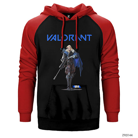 Valorant Sova Çift Renk Reglan Kol Sweatshirt / Hoodie