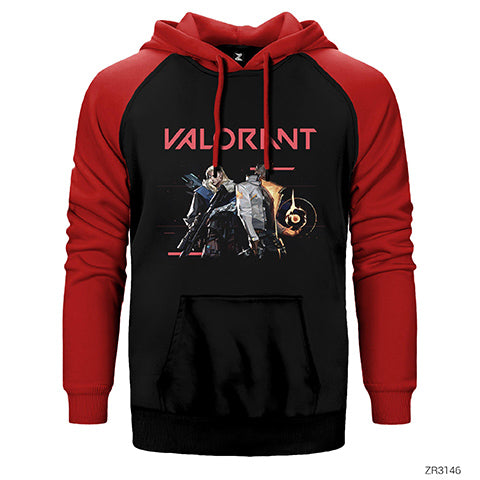 Valorant Team 2 Çift Renk Reglan Kol Sweatshirt / Hoodie