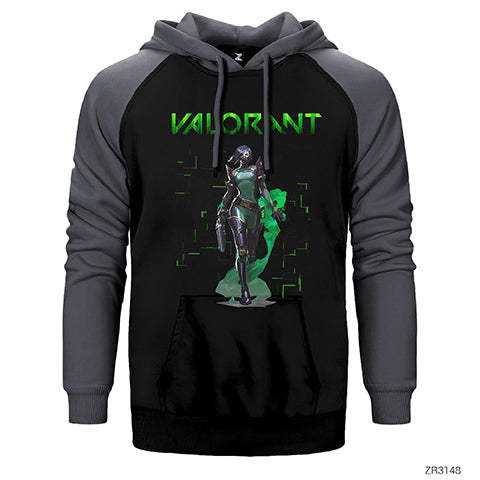 Valorant Viper Çift Renk Reglan Kol Sweatshirt / Hoodie