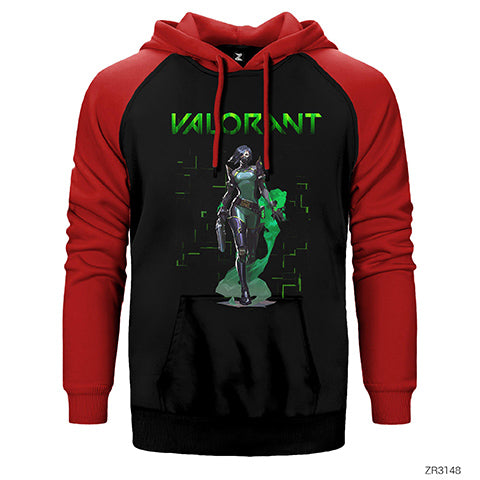 Valorant Viper Çift Renk Reglan Kol Sweatshirt / Hoodie