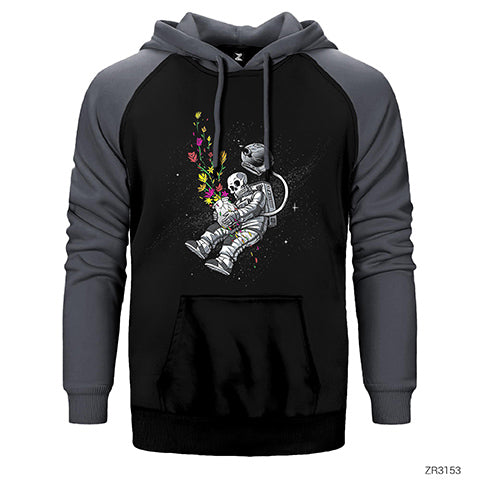 End of Human Çift Renk Reglan Kol Sweatshirt / Hoodie