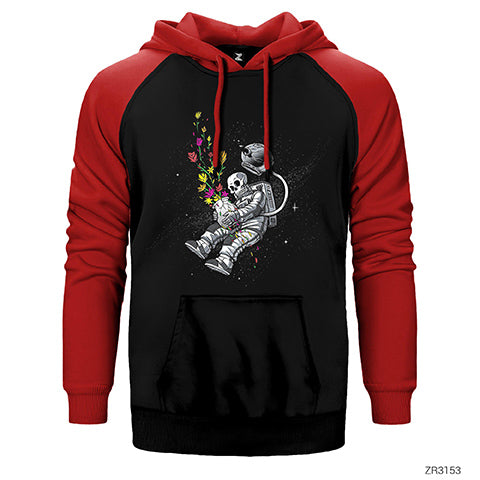 End of Human Çift Renk Reglan Kol Sweatshirt / Hoodie