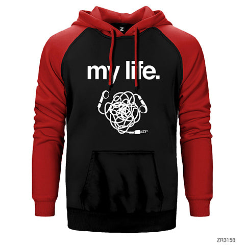 My Life Çift Renk Reglan Kol Sweatshirt / Hoodie