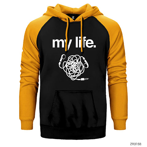 My Life Çift Renk Reglan Kol Sweatshirt / Hoodie