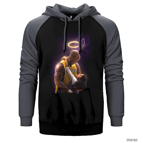 Kobe Angel Çift Renk Reglan Kol Sweatshirt / Hoodie