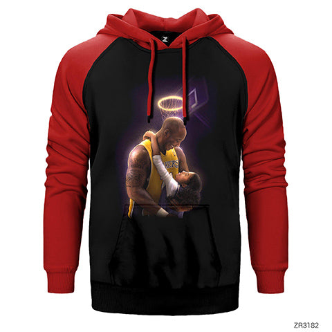 Kobe Angel Çift Renk Reglan Kol Sweatshirt / Hoodie