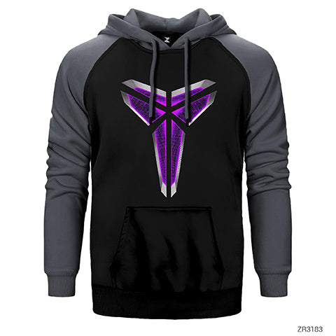 Kobe Bryant Mamba Çift Renk Reglan Kol Sweatshirt / Hoodie