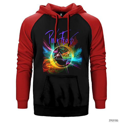 Pink Floyd Smoke Çift Renk Reglan Kol Sweatshirt / Hoodie