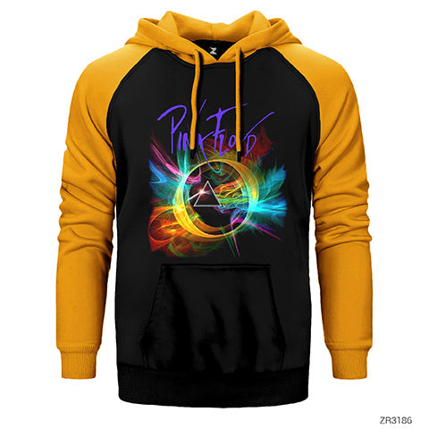 Pink Floyd Smoke Çift Renk Reglan Kol Sweatshirt / Hoodie
