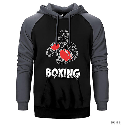 Pitbull Boxing Çift Renk Reglan Kol Sweatshirt / Hoodie