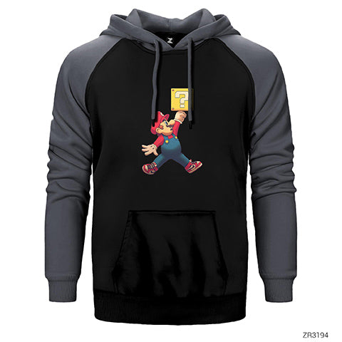 Air Mario Çift Renk Reglan Kol Sweatshirt / Hoodie