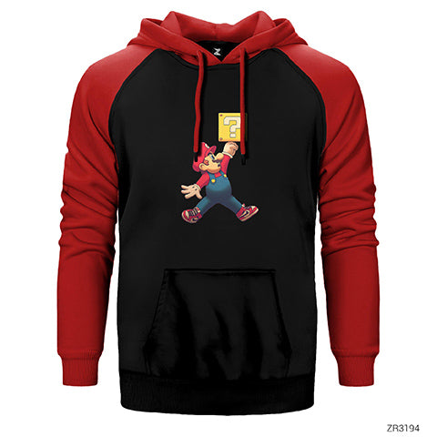 Air Mario Çift Renk Reglan Kol Sweatshirt / Hoodie