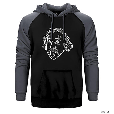 Einstein Lined Çift Renk Reglan Kol Sweatshirt / Hoodie