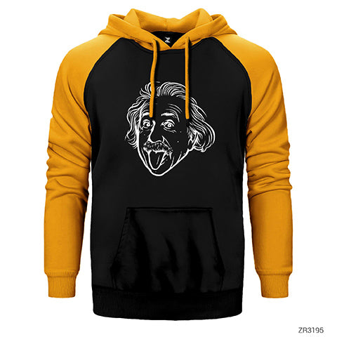 Einstein Lined Çift Renk Reglan Kol Sweatshirt / Hoodie