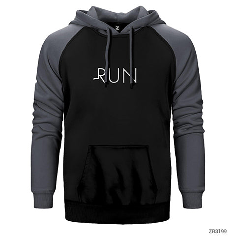 Run Çift Renk Reglan Kol Sweatshirt / Hoodie