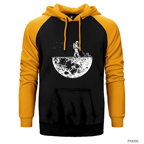 Moon Life Çift Renk Reglan Kol Sweatshirt / Hoodie
