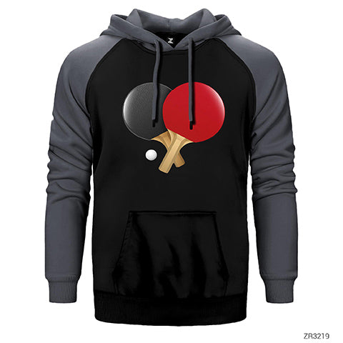 Masa Tenisi Raketleri Çift Renk Reglan Kol Sweatshirt / Hoodie