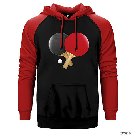 Masa Tenisi Raketleri Çift Renk Reglan Kol Sweatshirt / Hoodie