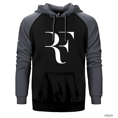 Roger Federer Çift Renk Reglan Kol Sweatshirt / Hoodie