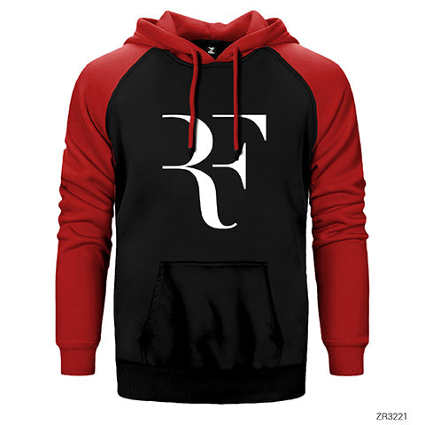 Roger Federer Çift Renk Reglan Kol Sweatshirt / Hoodie